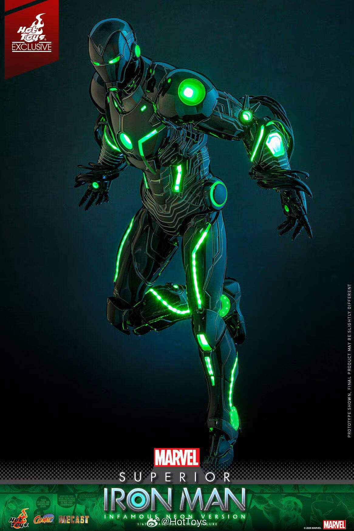 Hot Toys 1/6 CMS036 究極鋼鐵人 惡名霓虹版 上海WF限定:圖片 7
