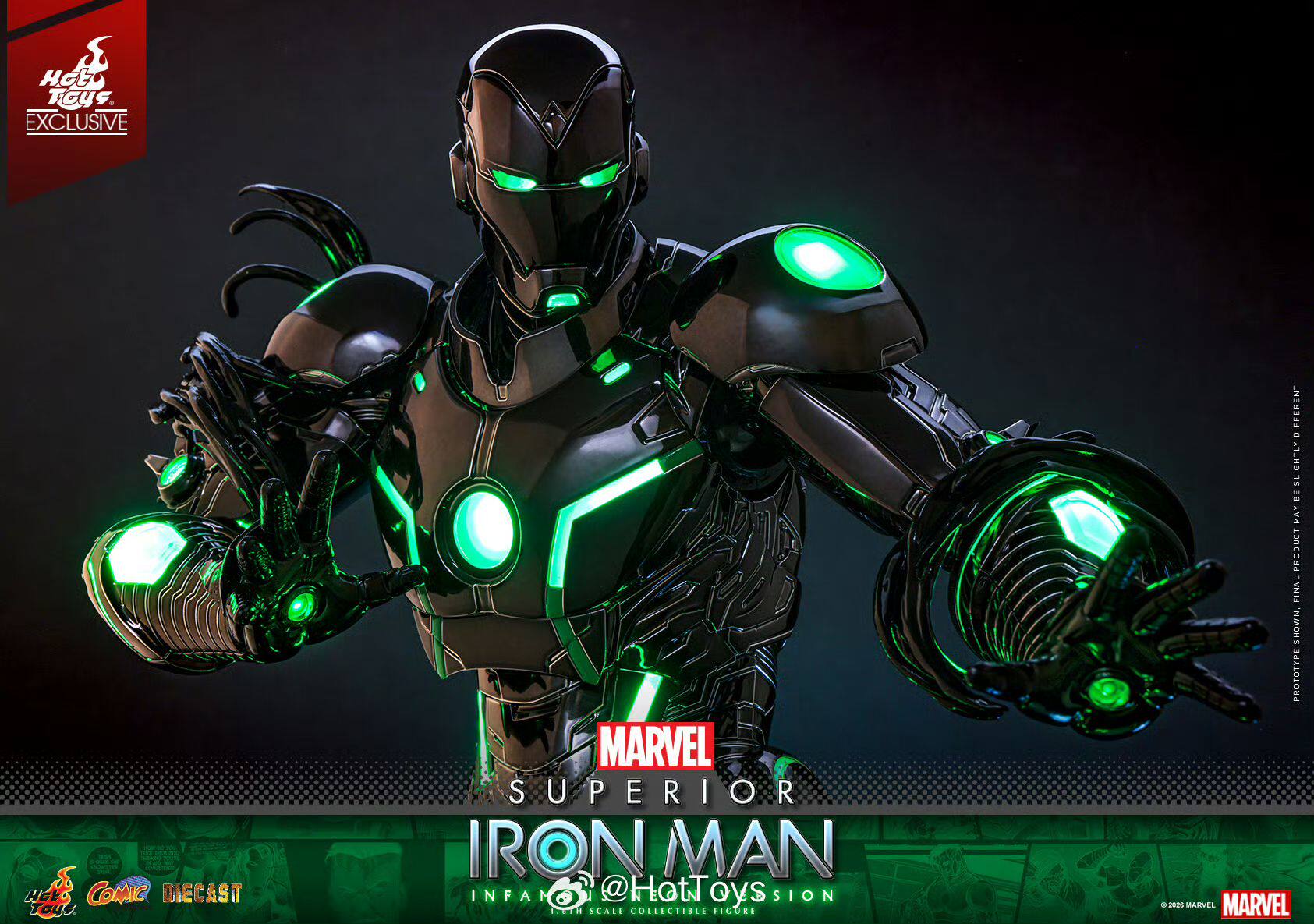 Hot Toys 1/6 CMS036 究極鋼鐵人 惡名霓虹版 上海WF限定:圖片 13