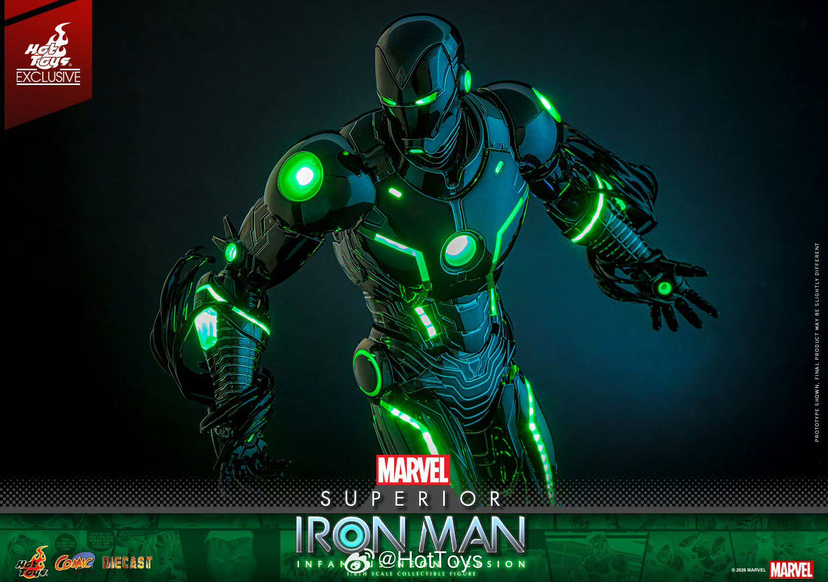 Hot Toys 1/6 CMS036 究極鋼鐵人 惡名霓虹版 上海WF限定:圖片 15