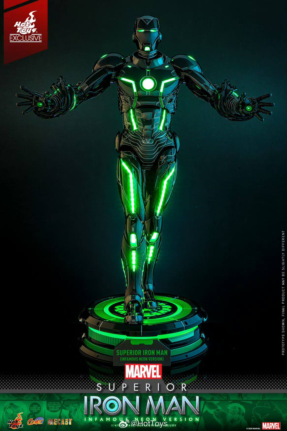 Hot Toys 1/6 CMS036 究極鋼鐵人 惡名霓虹版 上海WF限定:圖片 9