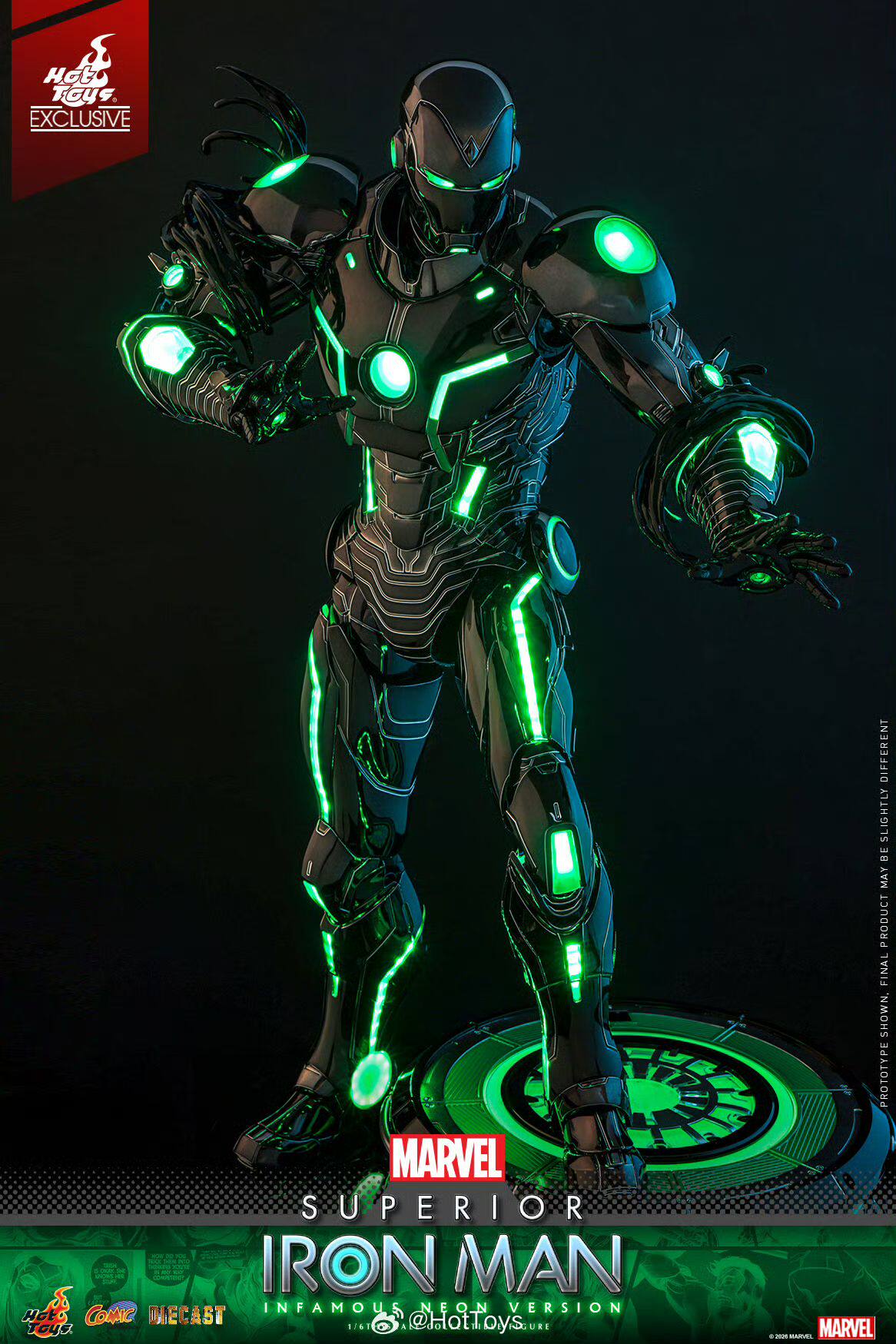 Hot Toys 1/6 CMS036 究極鋼鐵人 惡名霓虹版 上海WF限定:圖片 10