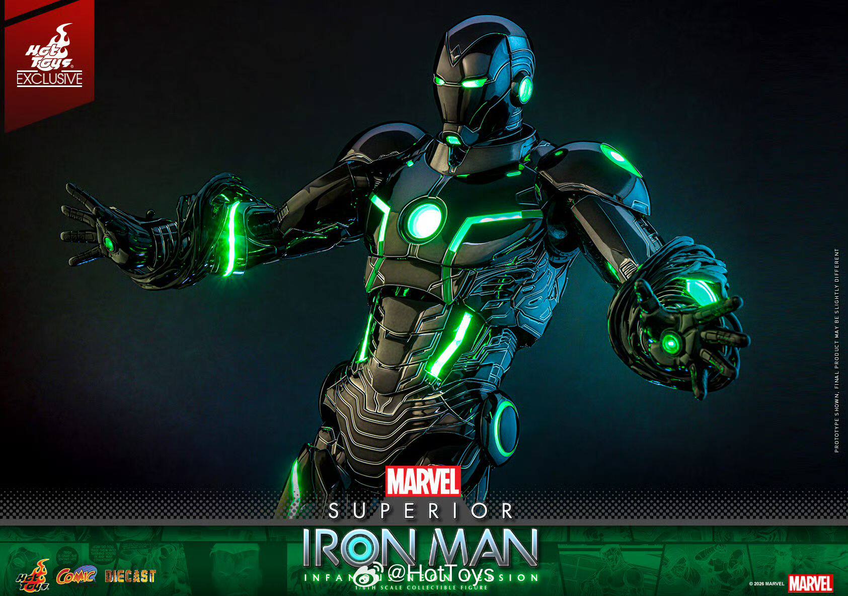 Hot Toys 1/6 CMS036 究極鋼鐵人 惡名霓虹版 上海WF限定:圖片 14